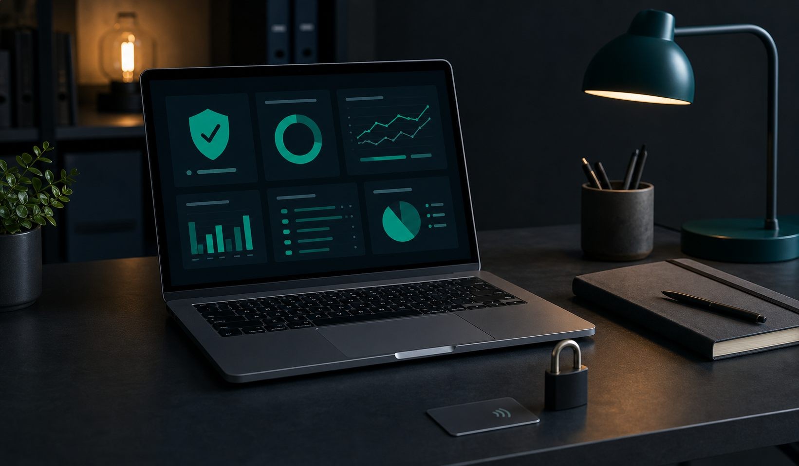 Laptop met een overzichtelijk dashboard voor digitale metingen